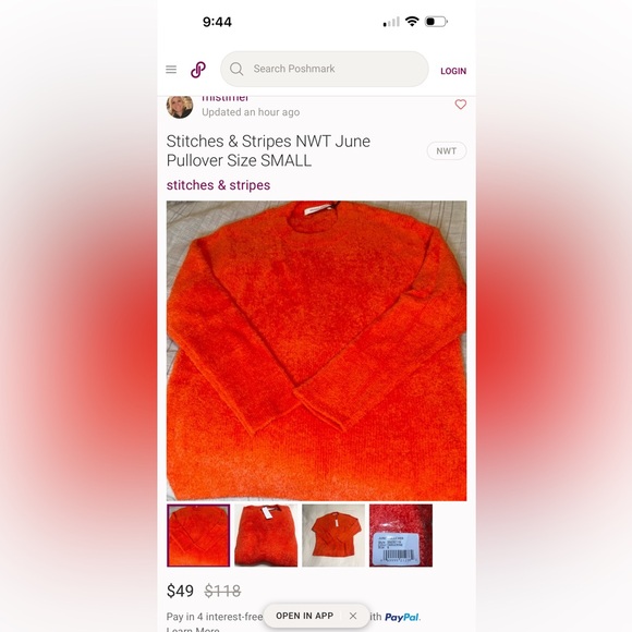 NWT Stitches & Stripes June Pullover Size Small - Picture 2 of 5